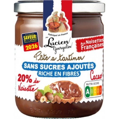 LUCIEN GEORGELIN Pâte à Tartiner Aux Noisettes Françaises Sans Sucres Ajoutés