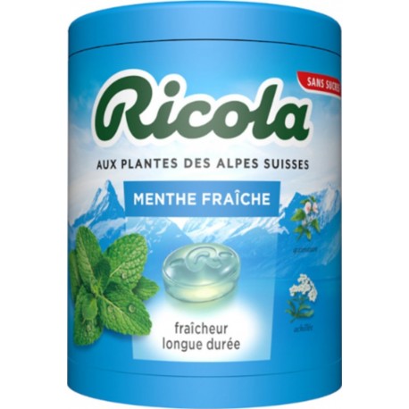 RICOLA Bonbon Aux Plantes des Alpes Suisses Menthe fraîche sans sucres 1