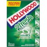 HOLLYWOOD Chewing-gum Double Fraîcheur sans sucres avec édulcorants Parfum menthe verte