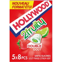 HOLLYWOOD Chewing-gum 2fruity Double Goût fraise