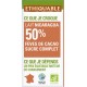 ETHIQUABLE Chocolat au Lait du Nicaragua 50% Fèves de Cacao Sucre Complet Bio