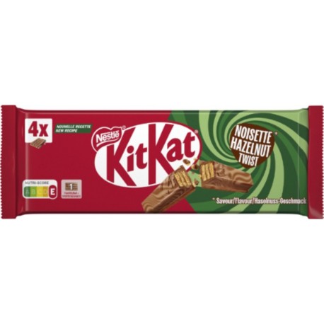 KITKAT Barres Chocolatées Lait Noisette 4x41,5g