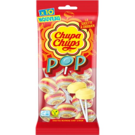CHUPA CHUPS Bonbon Flowpack Lollies Dextrose Gout Citron