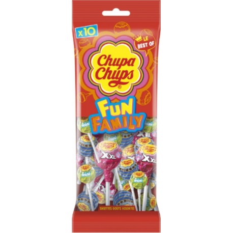 CHUPA CHUPS Bonbon Flowpack Mix Fun Family