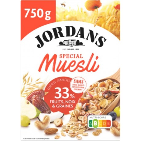 JORDANS Céréales Spécial MUESLI 33% Fruits, Noix & Graines