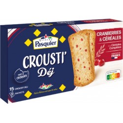 PASQUIER Crousti Déj Biscottes cranberries et céréales