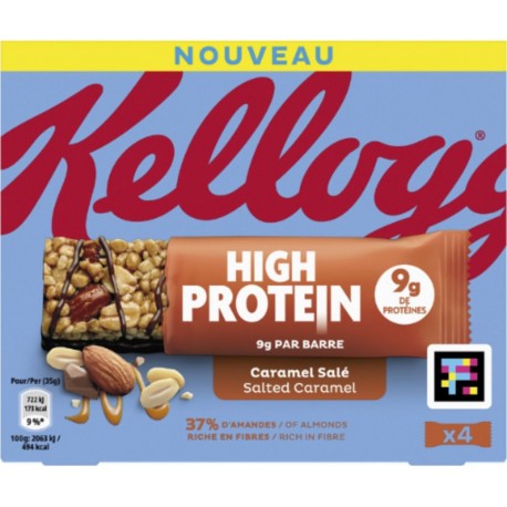 KELLOGG'S Barres Céréales Protéines Caramel & Almond