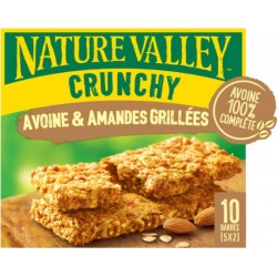NATURE VALLEY Barres de Céréales Crunchy Avoine & Amandes Grillées