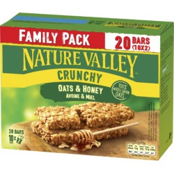 NATURE VALLEY Barres de Céréales Crunchy Avoine et Miel Family Pack