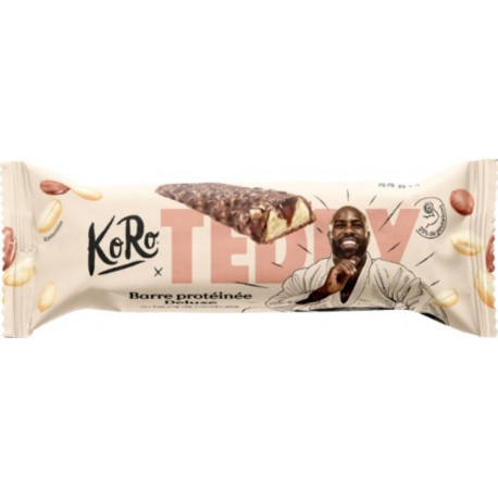KORO Barre Protéinée Deluxe Teddy Riner Beurre de cacahuètes 55g