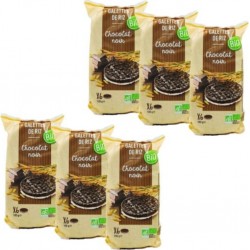 AGIDRA Lot 6x Galettes De Riz Chocolat Noir Bio Paquet 100g