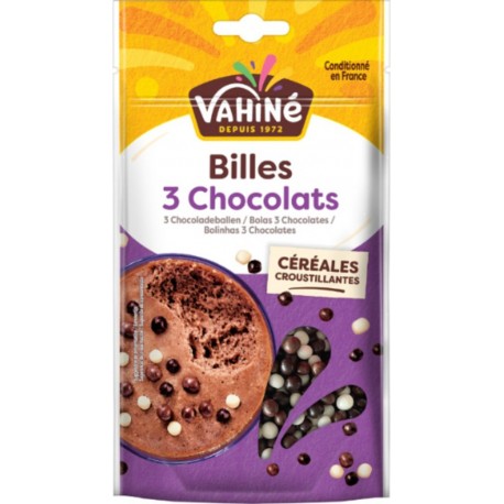 VAHINE Préparation pour Gâteau Billes 3 chocolats