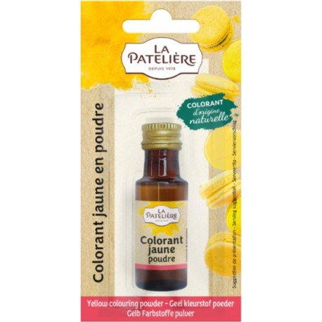 LA PATELIERE Colorant Alimentaire Jaune en Poudre d'Origine Naturelle