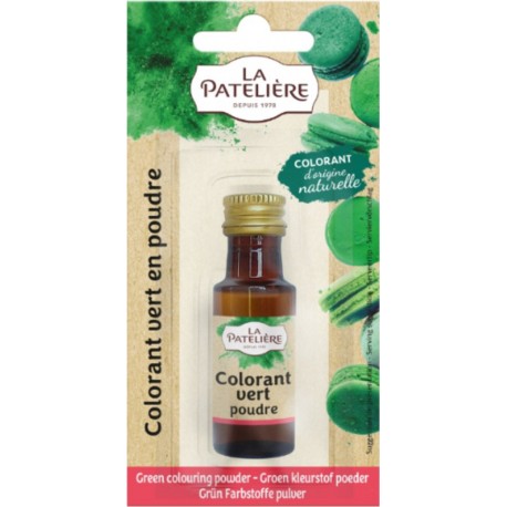 LA PATELIERE Colorant Alimentaire Vert en Poudre d'Origine Naturelle