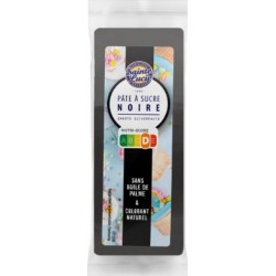 SAINTE LUCIE Pâte à sucre noire sans huile de palme et colorant naturel