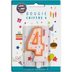 SAINTE LUCIE Bougie chiffre 4