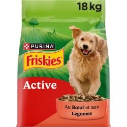 PURINA Aliment pour chien Friskies Active au Bœuf et aux Légumes