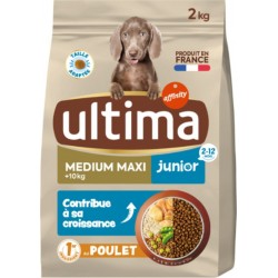 ULTIMA Croquettes Pour Chien Junior Medium Maxi +10Kg Poulet