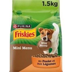 FRISKIES Croquettes Pour Chien Adulte Poulet Légumes Mini Menu