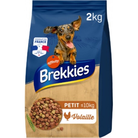 BREKKIES Croquettes pour Chien Petit -10Kg Volaille Affinity