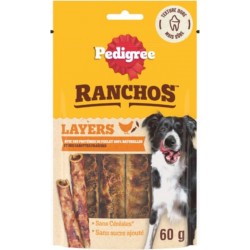 PEDIGREE Friandises pour Chien Adulte Layers Poulet Sans Céréales Ranchos