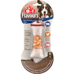 8IN1 Friandises Os pour Chien Adulte Moyen 10-25Kg Bœuf Porc Volaille