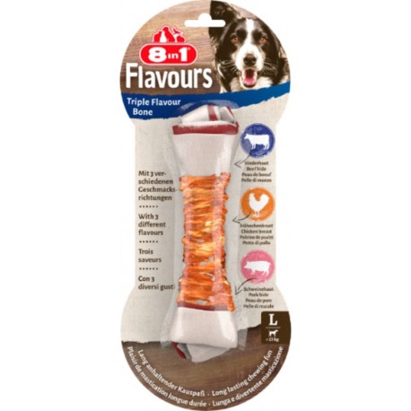8IN1 Os à Mâcher pour Chien Grand +25Kg Boeuf Poulet Porc