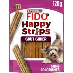 PURINA Friandises pour Chien Adulte Gibier Fido Happy Srips