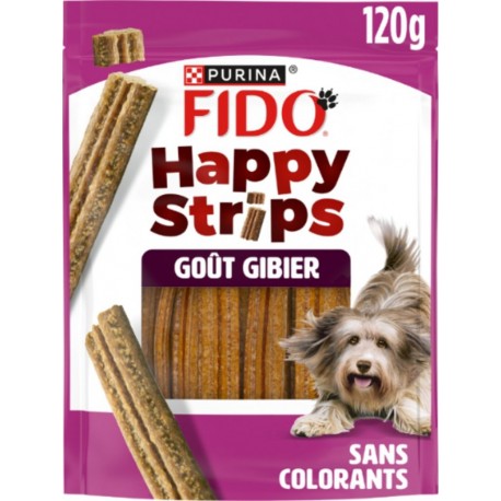 PURINA Friandises pour Chien Adulte Gibier Fido Happy Srips