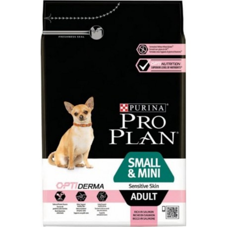 PROPLAN Croquettes Chien Small & Mini Adult Sensitive Skin Avec Optiderma Saumon Purina Proplan 3Kg