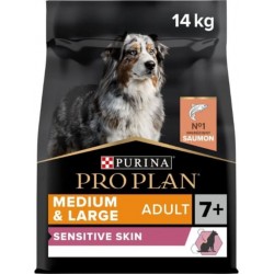 Purina PROPLAN Proplan Chien Adult 7+ Medium & Large Sensitive Skin Saumon 14Kg