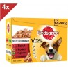PEDIGREE 48 Sachets Fraã®cheur En Gelã©e 4 Variã©tã©s Pour Chien 100g (4x12)