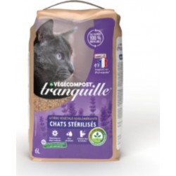 TRANQUILLE Litière Végécompost Biodégradable pour Chat Stérilisé