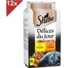 SHEBA Dã©lices Du Jour 72 Sachets Poulet Dinde En Sauce Pour Chat 50g (12x6)