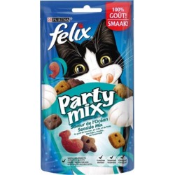 Felix Party Mix Friandises Pour Chat Saveur Océan 60g Pack De 8