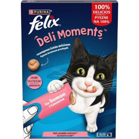 PURINA Collation Pour Chat Purina Felix Deli Moments Salmon 4 X 10g