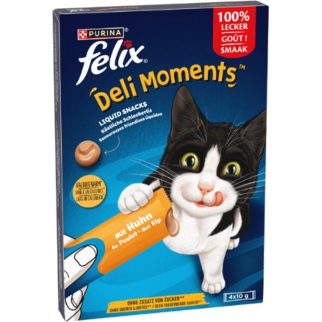 FELIX Friandises pour Chat Adulte Poulet Liquide