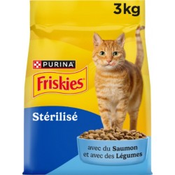 FRISKIES Croquettes pour Chat Stérillisés Saumont