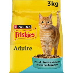FRISKIES Croquettes pour Chat Adulte Poisson et Légumes