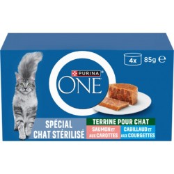 PURINA Pâtée Pour Chat Adulte Stérilisé en Terrine Poissons et Légumes