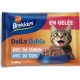 BREKKIES Repas pour chat en Gelée avec du Saumon et du Thon Daily Délice