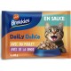 BREKKIES Repas pour chat en Sauce avec du Poulet et de la Dinde Daily Délice