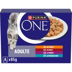 PURINA Pâtée Pour Chat Adulte Effilés En Sauce Multivariétés