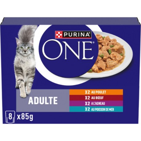 PURINA Pâtée Pour Chat Adulte Effilés En Sauce Multivariétés
