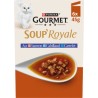 GOURMET Pâtée pour Chat Adulte Saumont Cabillaud Carrelet Soup' Royale