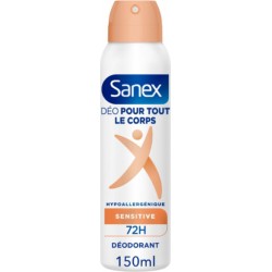 SANEX Déodorant Spray pour Tout Le Corps Hypoallergénique Sensitive