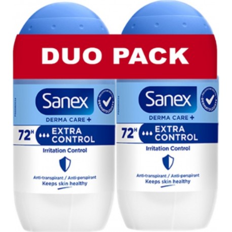 SANEX Déodorant Bille Extra Control Derma Care+ 2x50ml