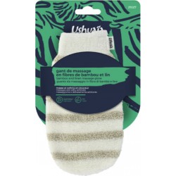 USHUAIA Gant de Massage en Fibres de Bambou dt Lin Masse dt Exfolie en Douceur