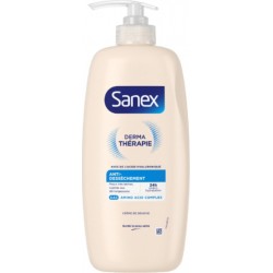 SANEX Crème de Douche Anti-Dechèssement Hypoallergénique pour Peaux très Sèches Derma Thérapie 725ml