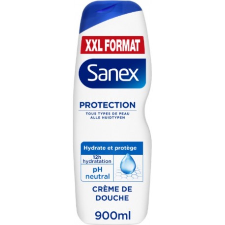 SANEX Crème de douche Protection Hydratante pH Neutre Tous Types de Peau 900ml